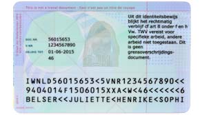 Model 2014 vreemdelingen identiteitsbewijs achterkant