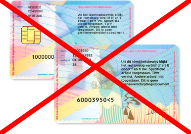 Vreemdelingen Identiteitsbewijs Model 2002 (achterkant) niet meer in omloop