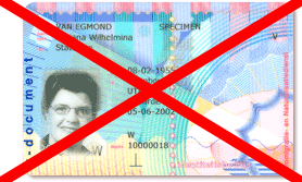 Vreemdelingen Identiteitsbewijs Model 2002 (voorkant) niet meer in omloop