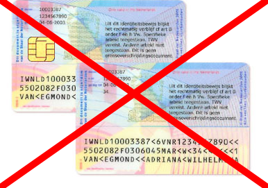 Vreemdelingen Identiteitsbewijs Model 2006 (achterkant) niet meer in omloop