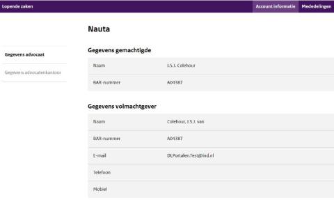 Afbeelding gegevens advocaat
